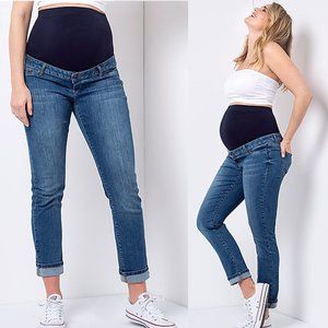 NWT Seraphine Relaxed Slim Overbump Jean Carsen Mid Blue Maternity Pregnancy 4